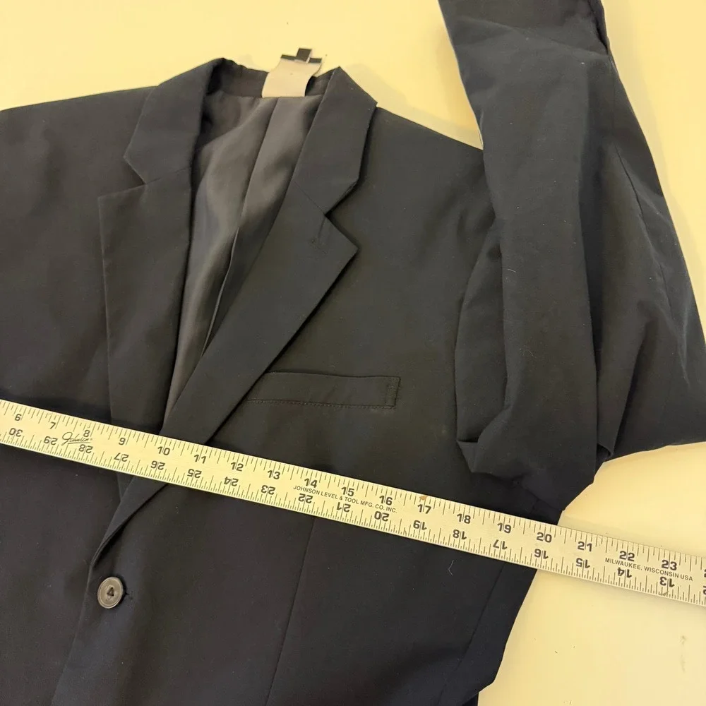 G-Star Raw Correct Mens Blazer Navy Blue Two Button Sport Coat Size 50 FLAWED